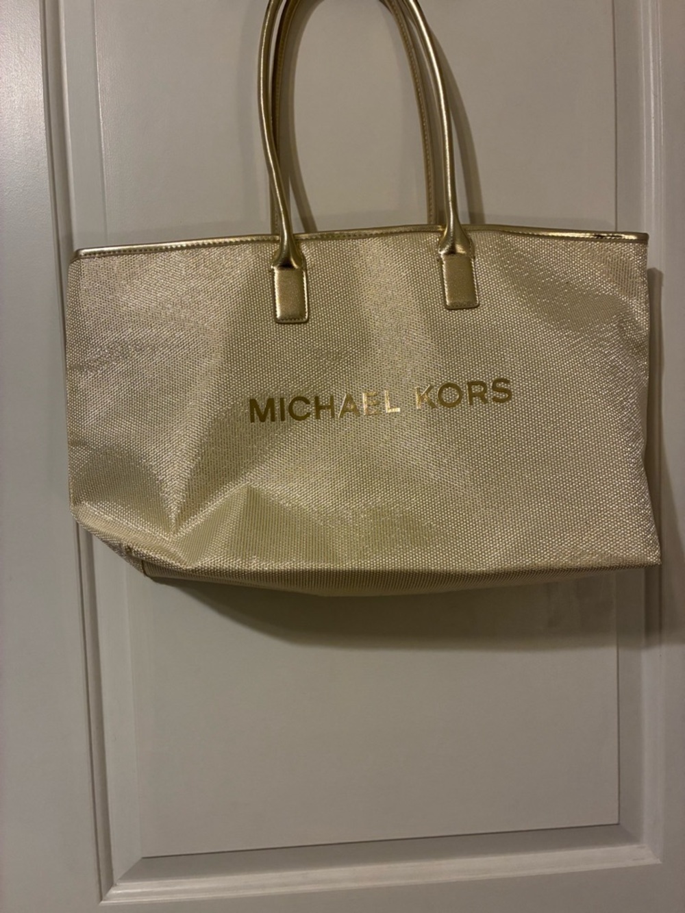 Michael Kors Champagne Gold Logo Tote